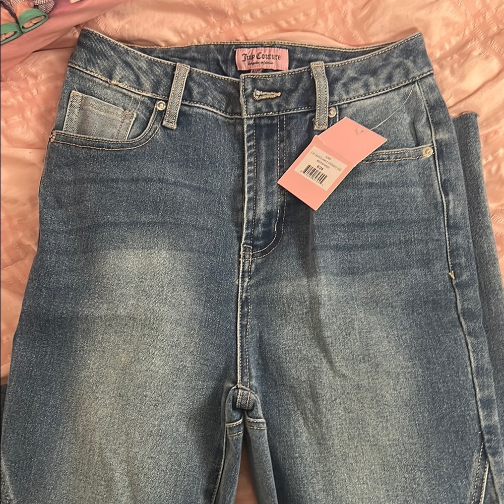 Juicy Couture Blue High Rise Jeans with Medium Wash